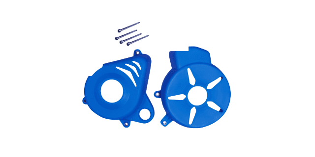 KIT PROTECTOR PLASTICO TAPA VOLANTE-TAPA CLUTCH PULSAR 180 - 220 AZUL