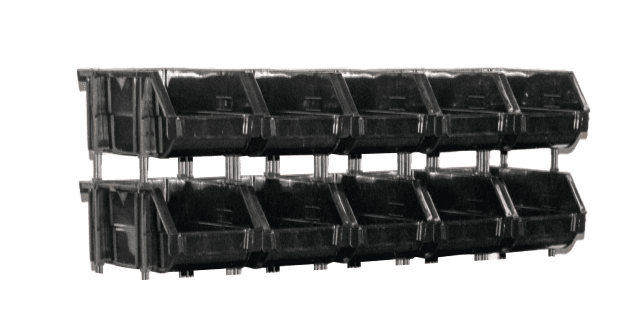GAVETERO MODULAR ABIERTO MODULAR NEGRO 26cm x 15cm x 12cm Paquete x 10